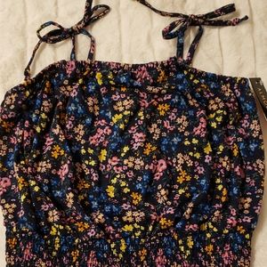Juniors Almost Famous Tie Strap Halter Top